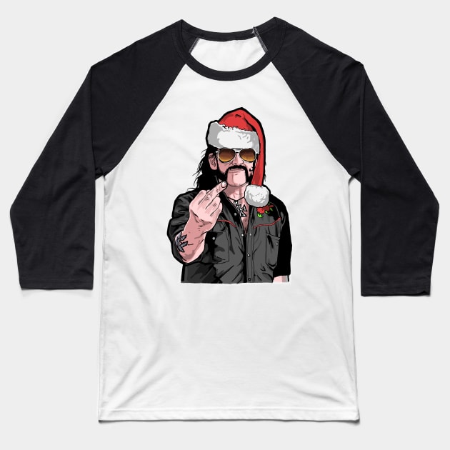 MERRY CHRISTMAS LEMMY Baseball T-Shirt by AMOS_STUDIO